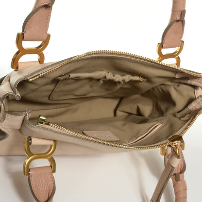 Chloe Lambskin Perforated Medium Marcie Satchel Angora Beige 5 of 8