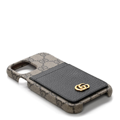 Gucci GG Supreme Monogram Marmont iPhone 12/12 Pro Case Black 3 of 6
