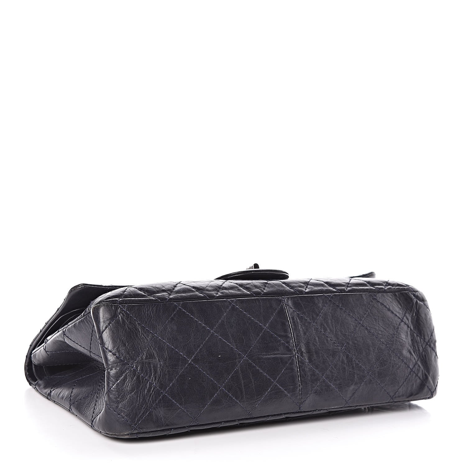 Chanel Aged Calfskin Quilted 2.55 Reissue 227 Flap Navy Blue 4 of 17