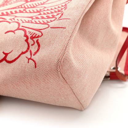 Hermes Vache Hunter Toile Pegase Pop Herbag Zip Retourne 31 PM Rouge Piment 11 of 14