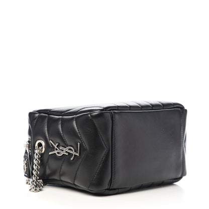 Saint Laurent Calfskin Y Quilted Monogram Small Loulou Bowling Bag Black 3 of 8