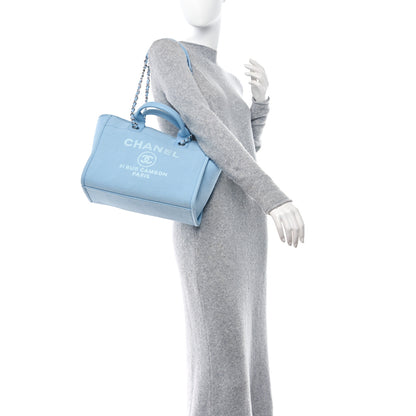 Chanel Mixed Fibers Small Deauville Tote Light Blue 2 of 12