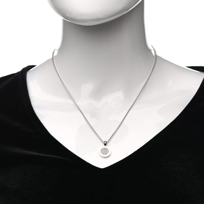 Bulgari 18K White Gold Diamond BVLGARI BVLGARI Pave Pendant Necklace 2 of 5