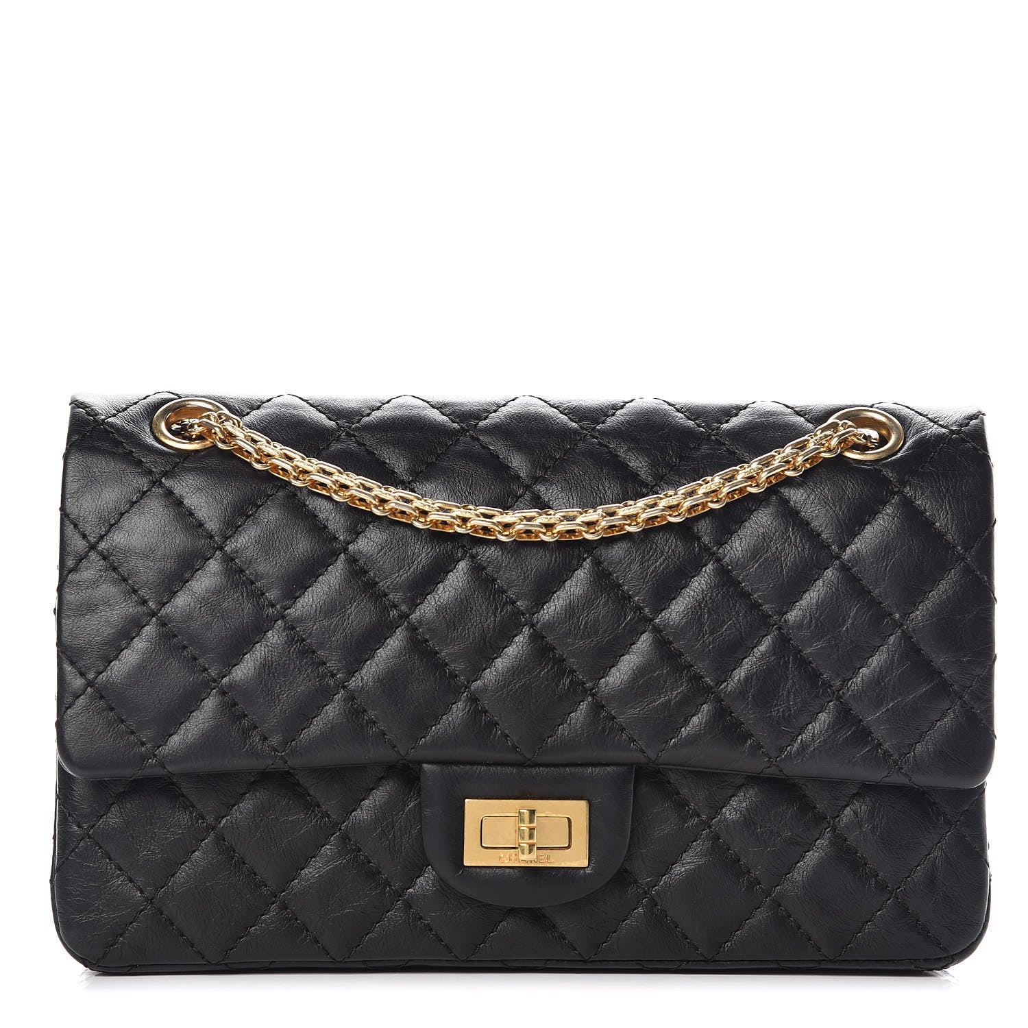 Chanel Aged Calfskin Quilted 2.55 Reissue 225 Flap Black 1 of 11