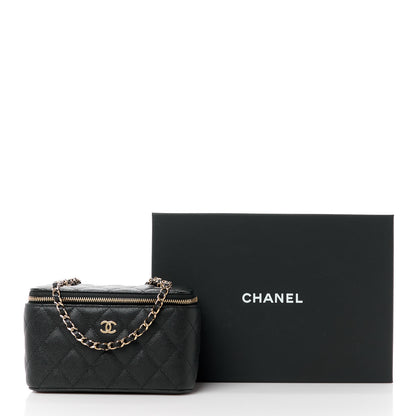 Chanel Caviar Quilted Small Vanity Case With Chain Black 12 of 12
