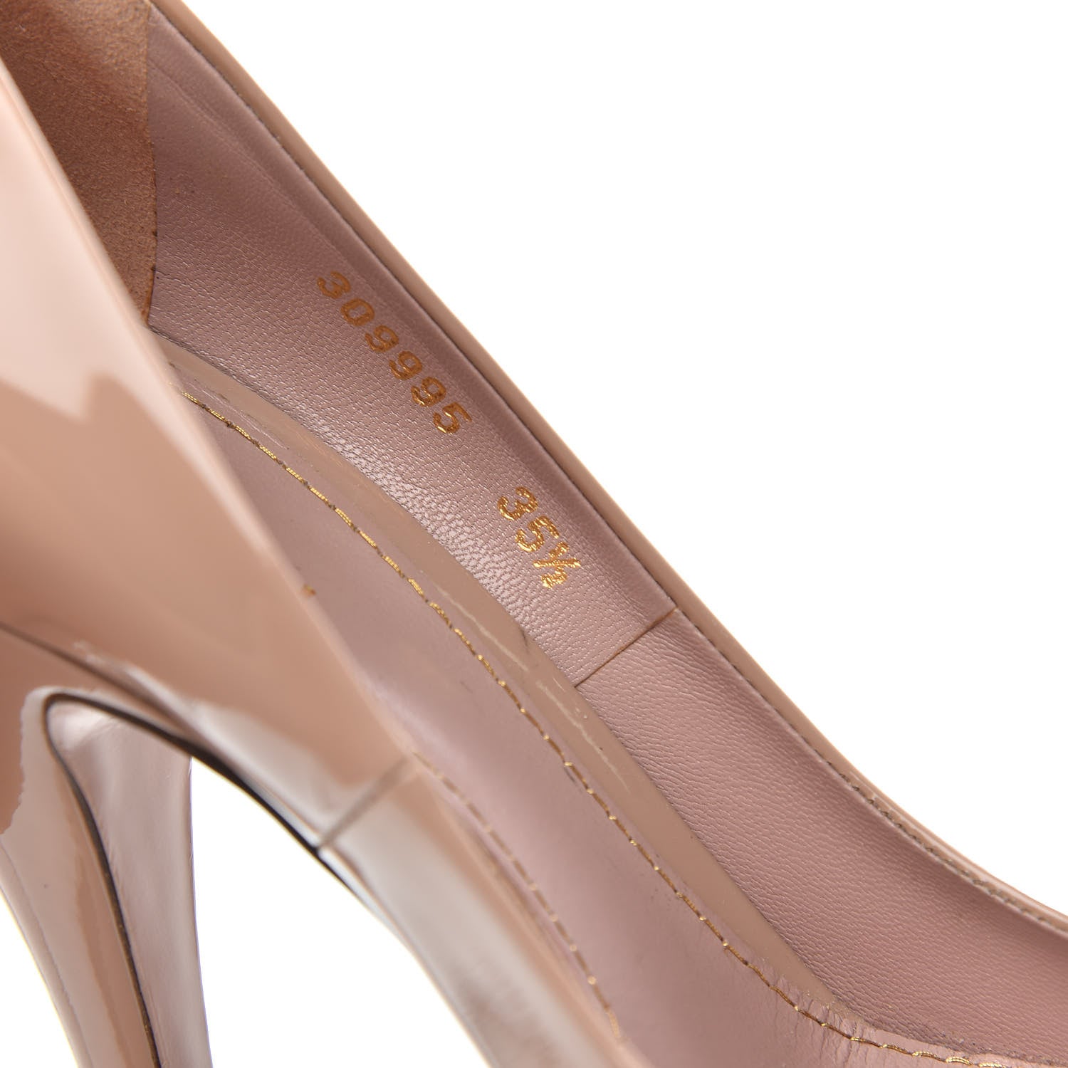 Gucci Vernice Crystal Platform Pumps 35.5 Dark Cipria 8 of 11