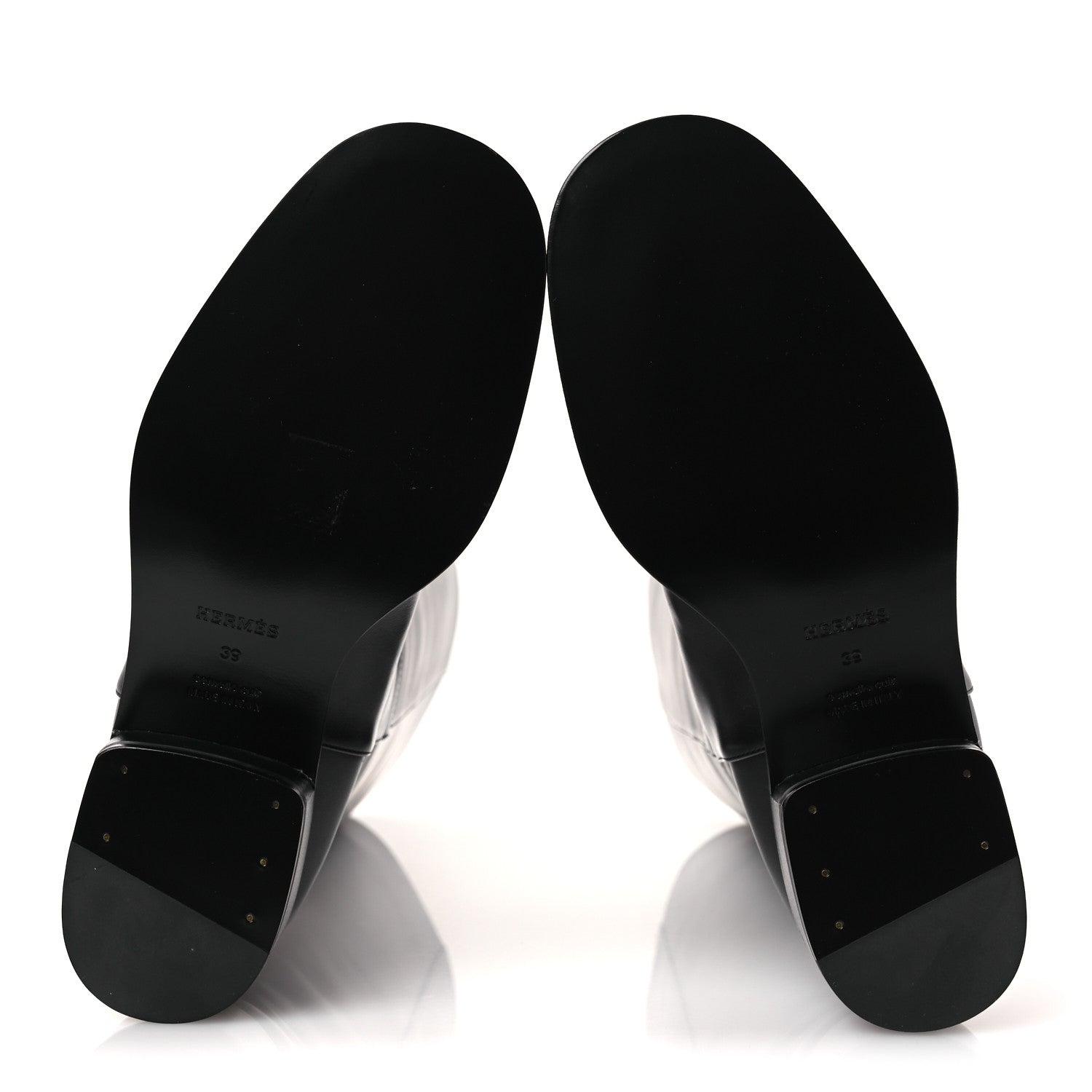 Hermes Calfskin Lasso 40 Boots 39 Black 7 of 11