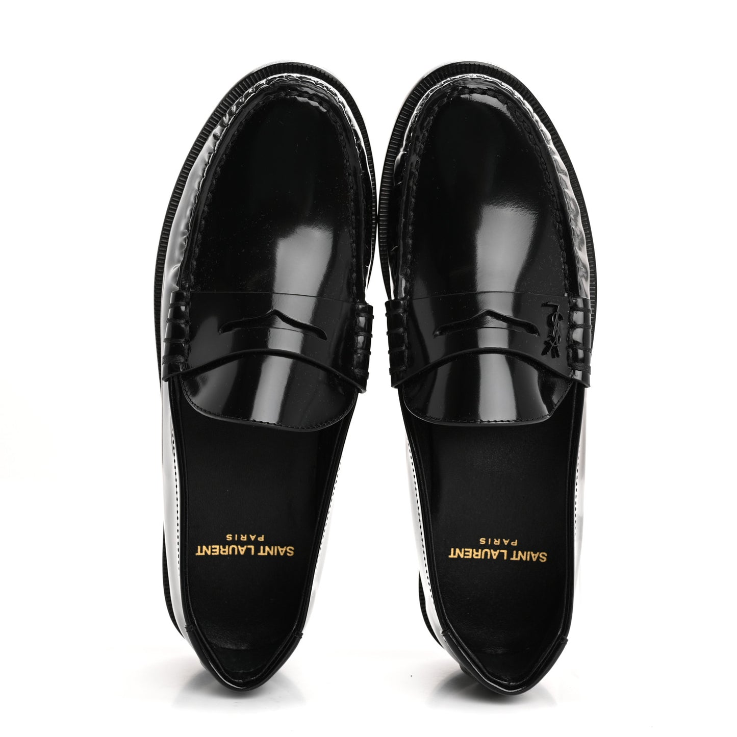 Calfskin Penny Loafers 35 Black