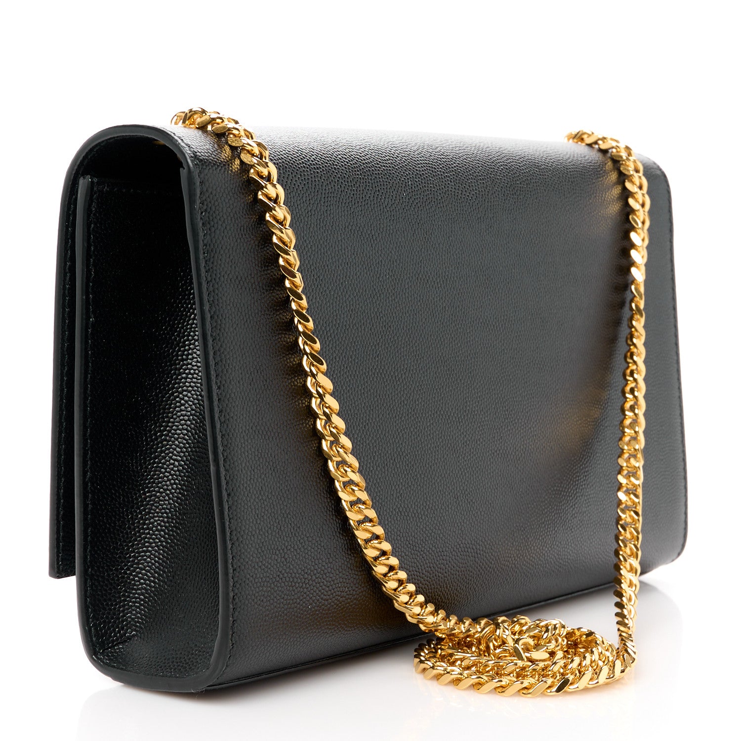 Saint Laurent Grain De Poudre Medium Monogram Kate Satchel Black 3 of 12