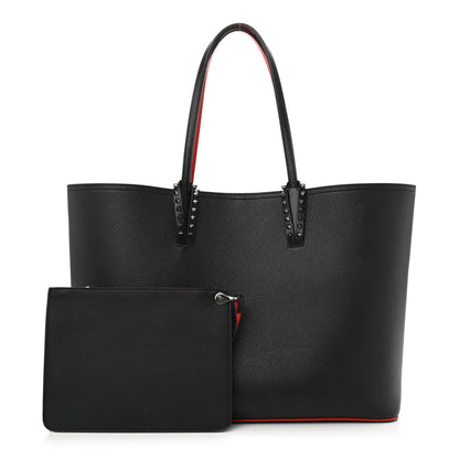 Christian Louboutin Calfskin Empire Spikes East West Cabata Tote Black 3 of 13