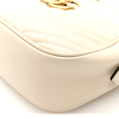 Gucci Calfskin Matelasse Small GG Marmont Chain Shoulder Bag White 10 of 10