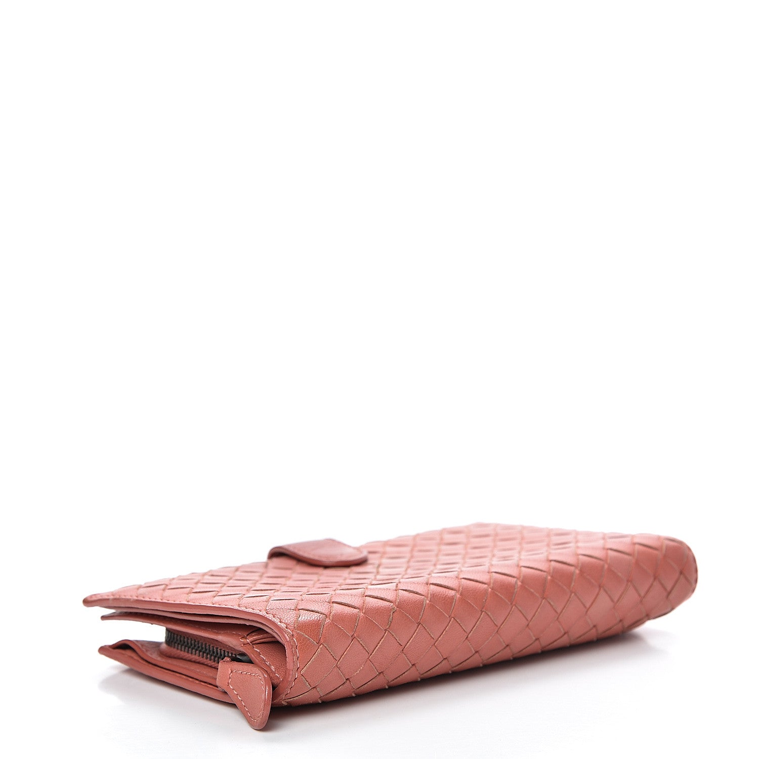 Bottega Veneta Nappa Intrecciato Continental Snap Wallet Pompei 3 of 15