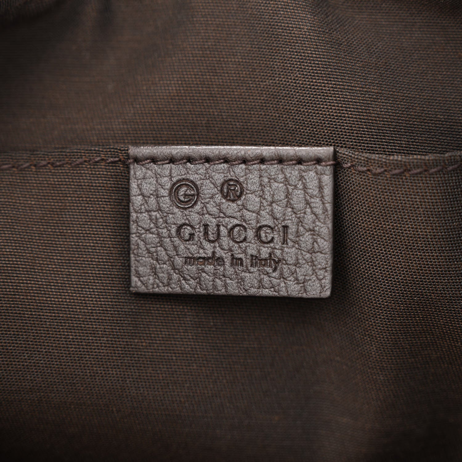 Gucci Monogram Dollar Calfskin Belt Bag Beige Ebony Testa di Moro Marrone Scuro 6 of 10
