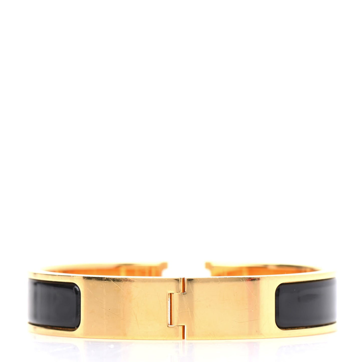 Enamel Narrow Clic Clac H Bracelet PM Black