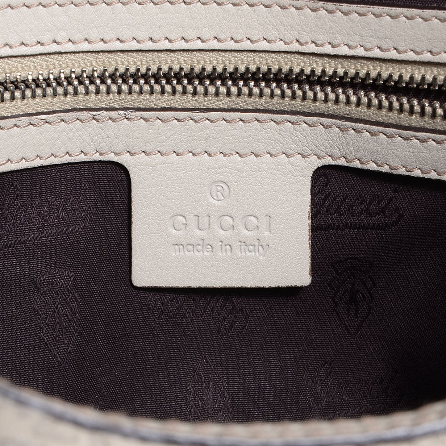 Guccissima GG Twins Medium Hobo Off White