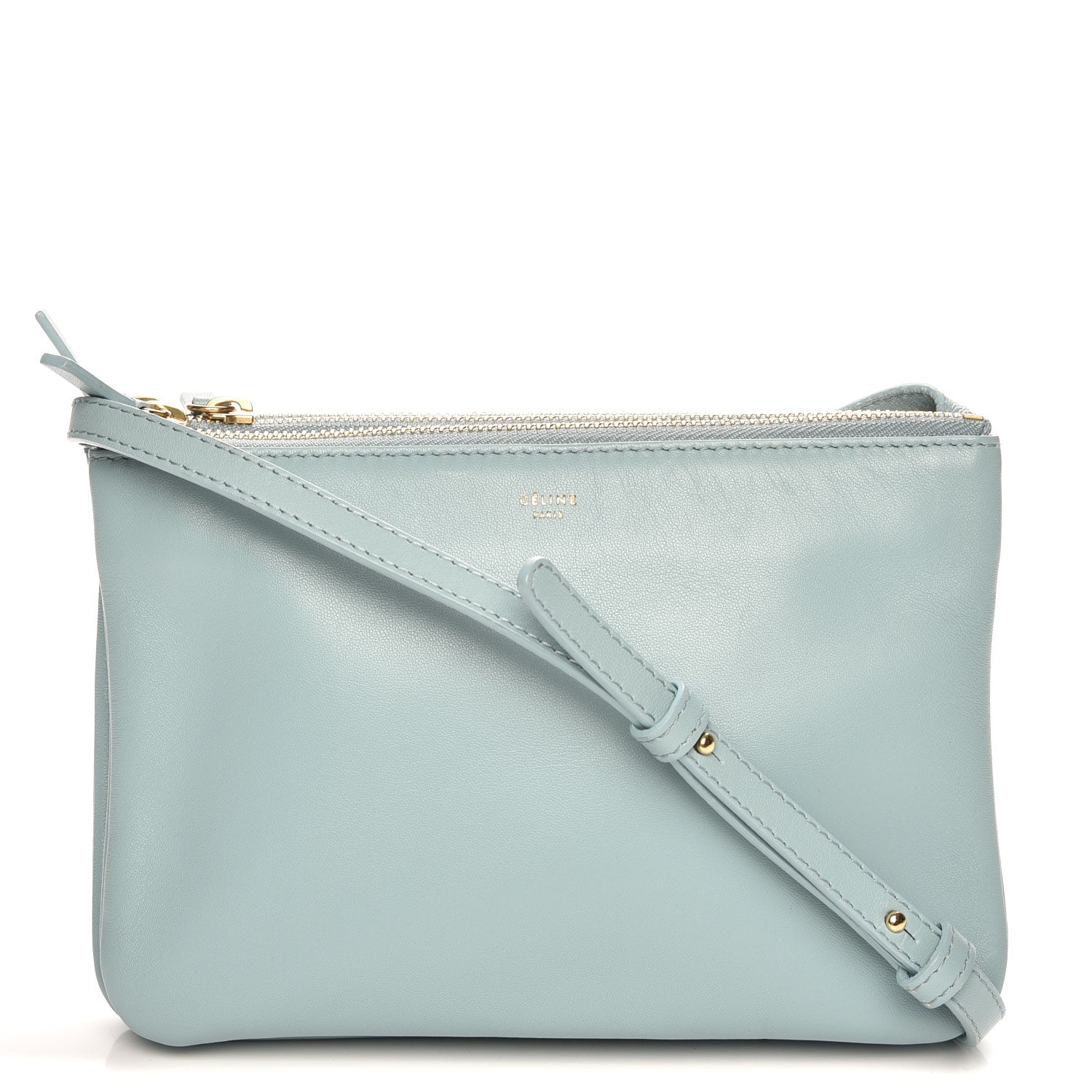 Celine Smooth Lambskin Small Trio Crossbody Bag Jade 1 of 7