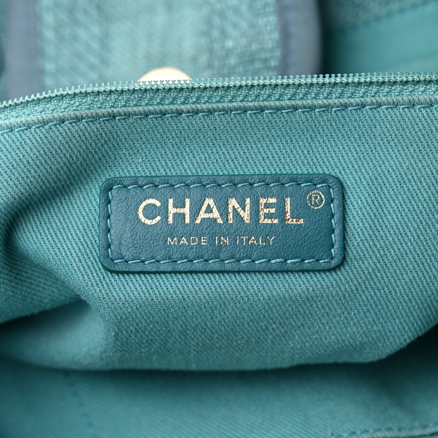 Mixed Fibers Striped Medium Deauville Tote Blue
