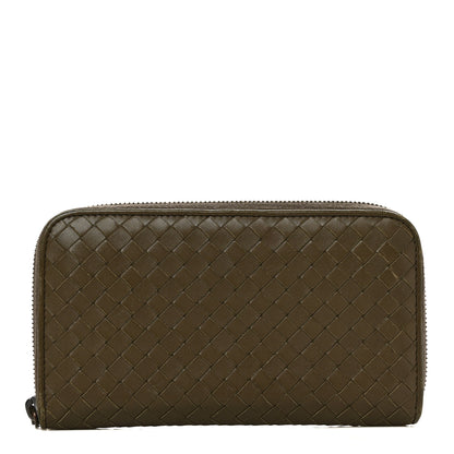 Bottega Veneta Nappa Intrecciato Zip Around Wallet Mud 1 of 11
