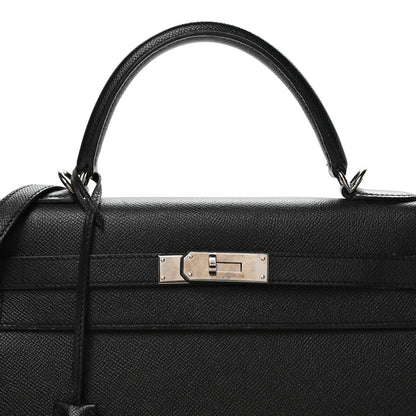 Hermes Epsom Kelly Sellier 32 Black 8 of 11