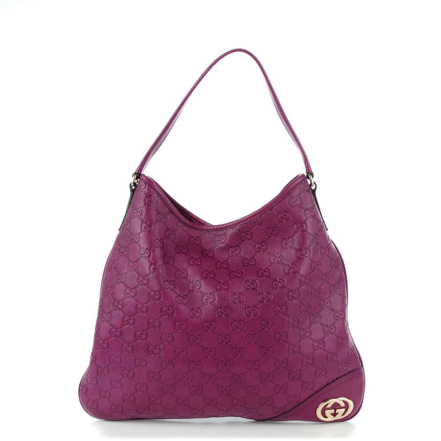 Guccissima Medium New Britt Hobo Purple