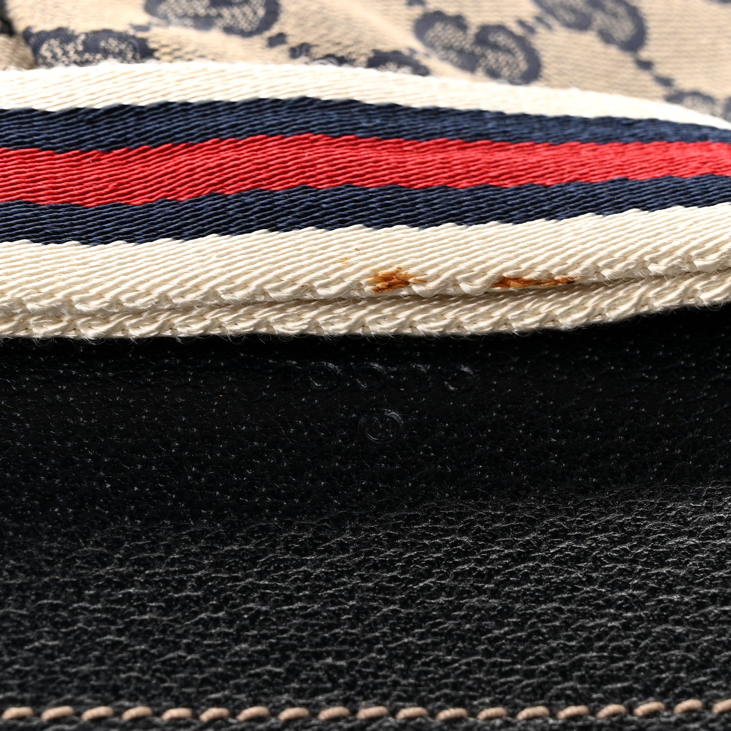Gucci GG Monogram Web Double Pocket Belt Bag Navy 11 of 11