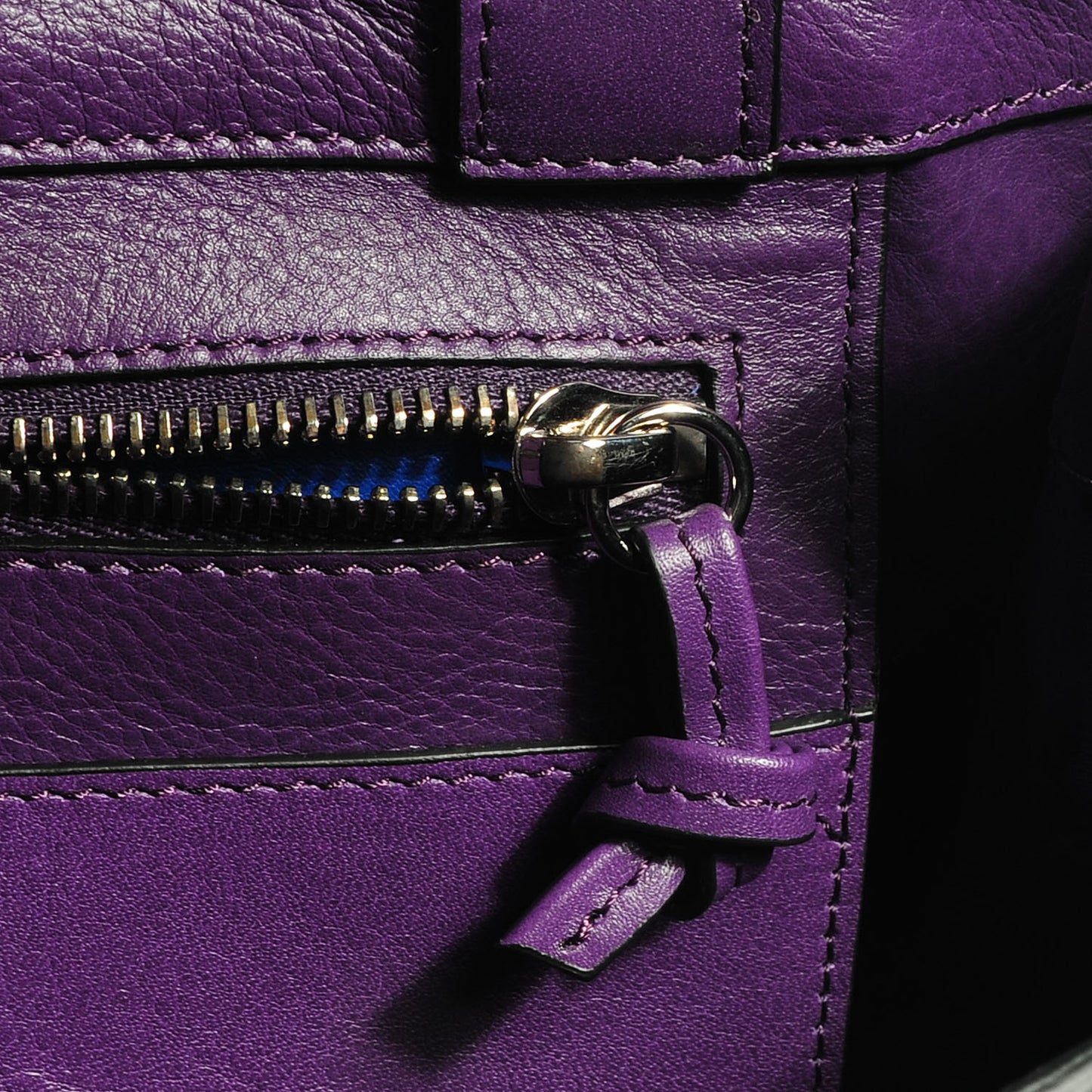 Leather Double Sided PS Courier Bag Royal Blue Veruca Salt