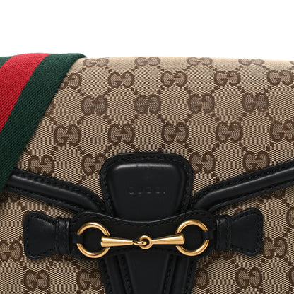 Gucci Monogram Ruinart Calfskin Medium Lady Web Shoulder Bag Beige Ebony Black 8 of 10
