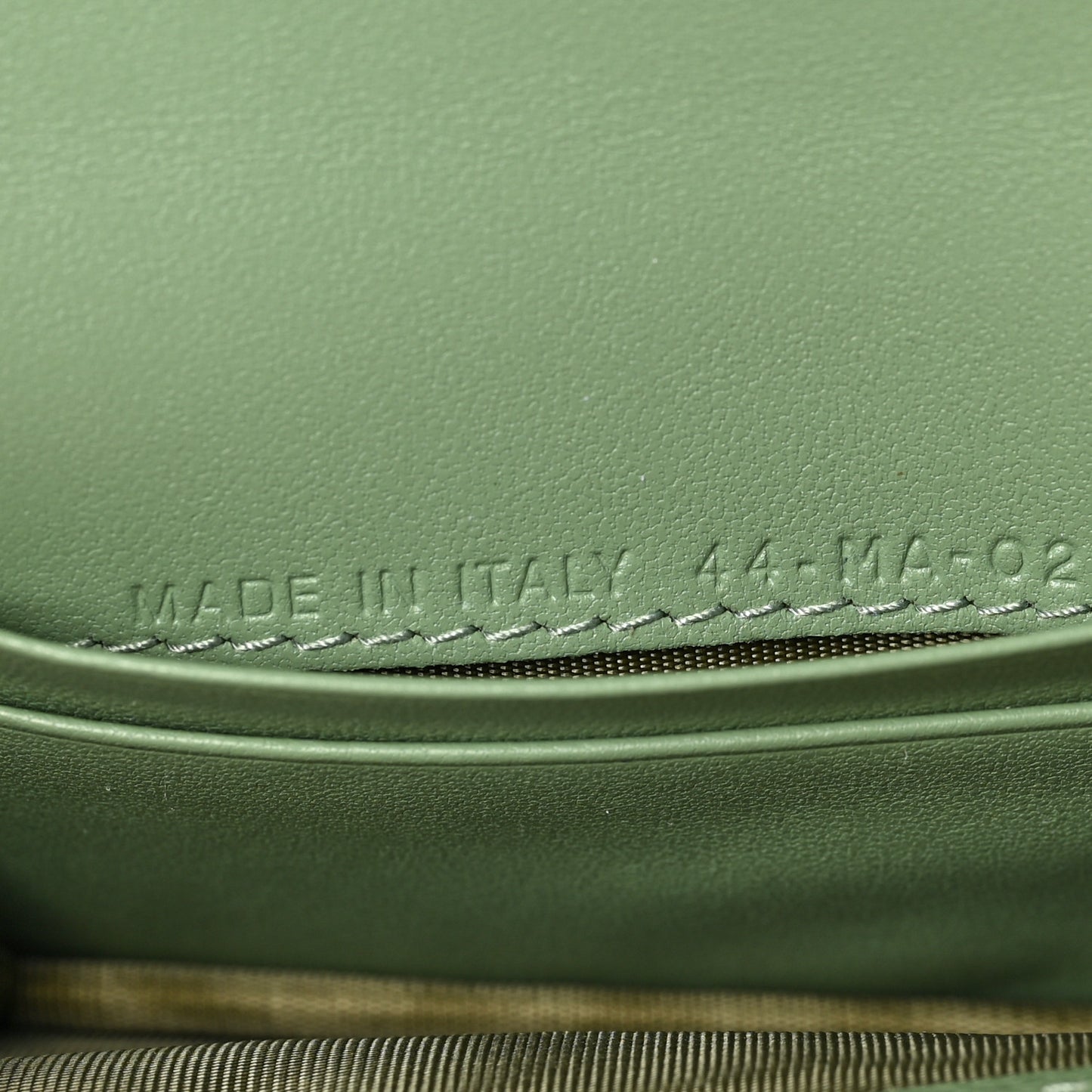 Goatskin Saddle Card Holder Light Green