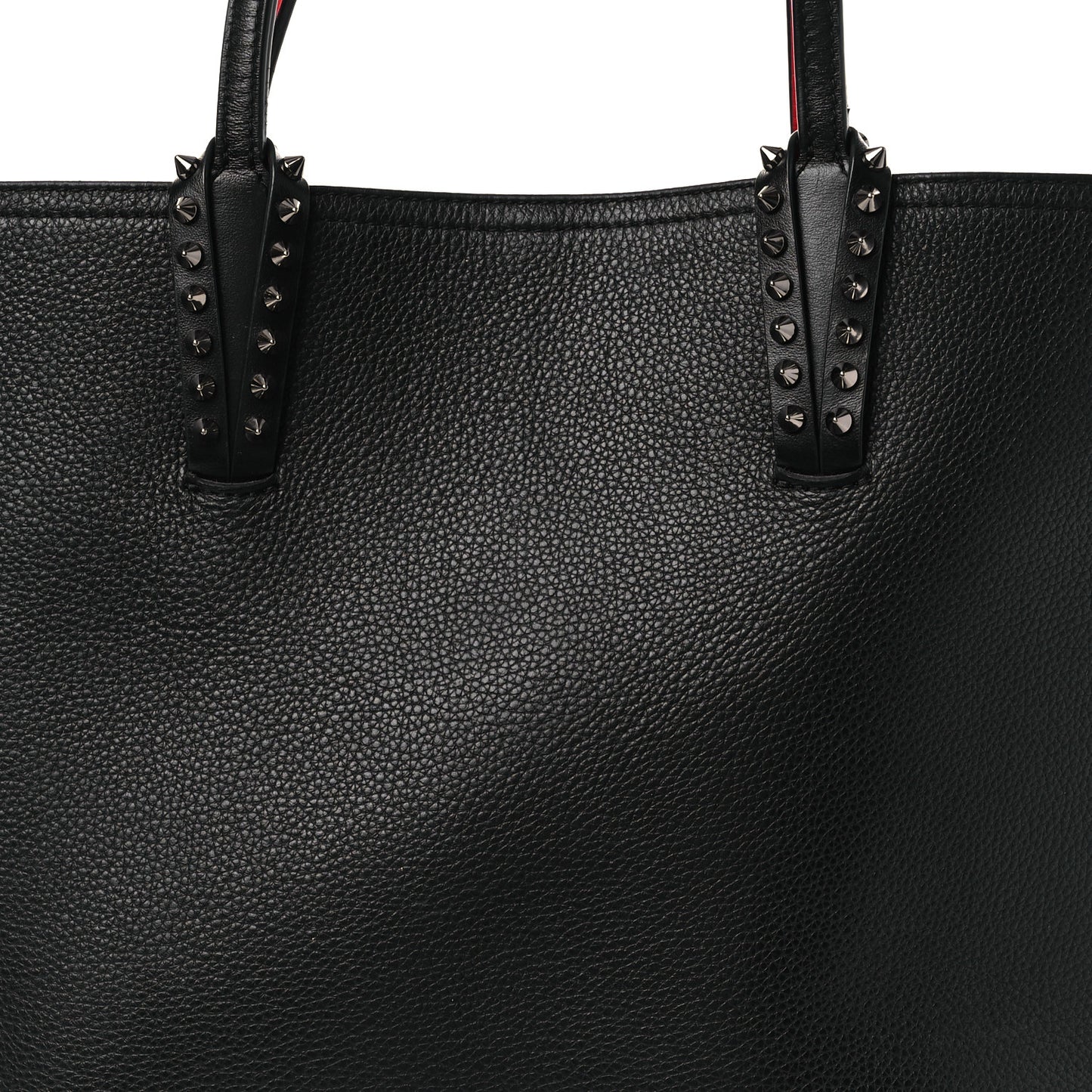 Calfskin Empire Spikes East West Cabata Tote Black