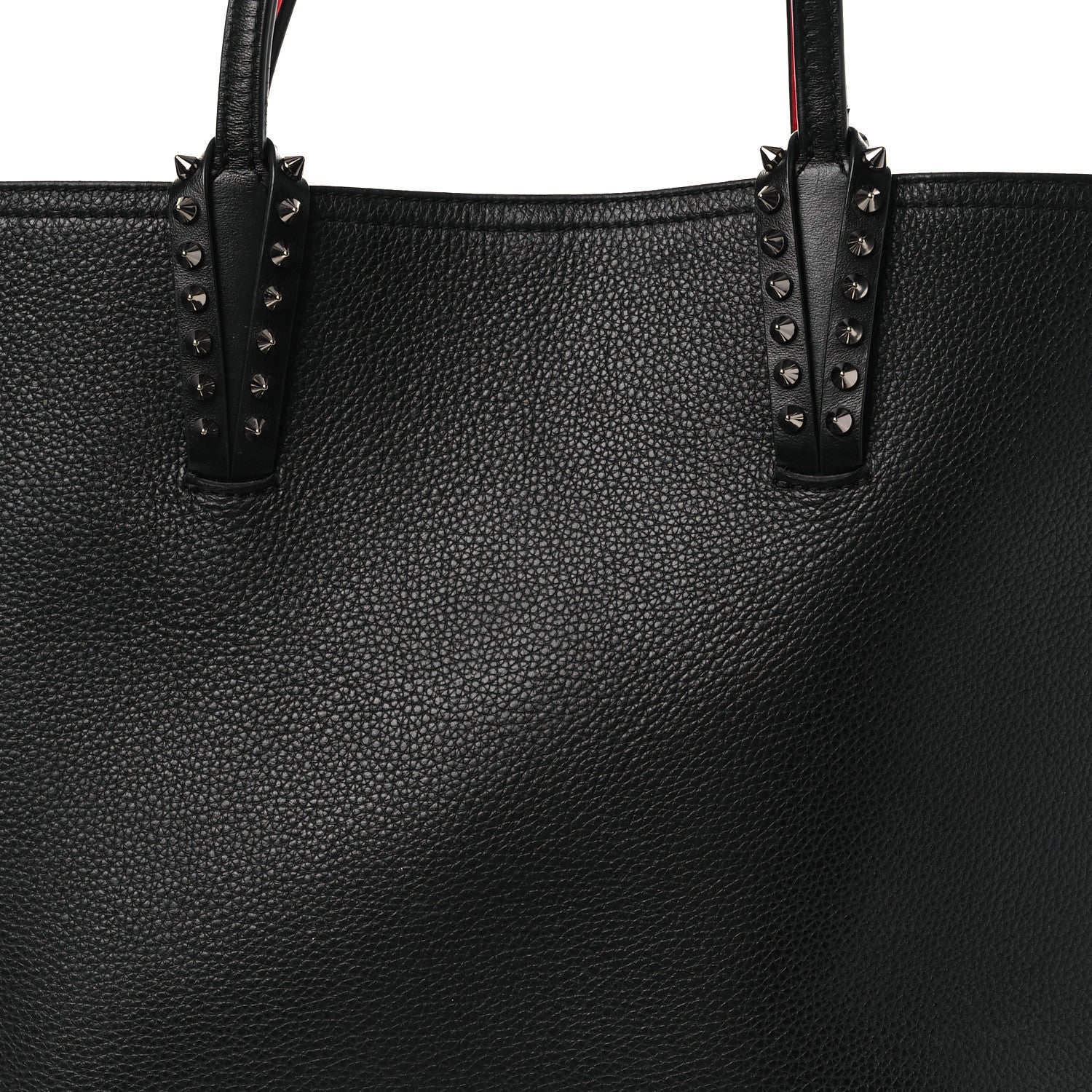 Christian Louboutin Calfskin Empire Spikes East West Cabata Tote Black 9 of 18