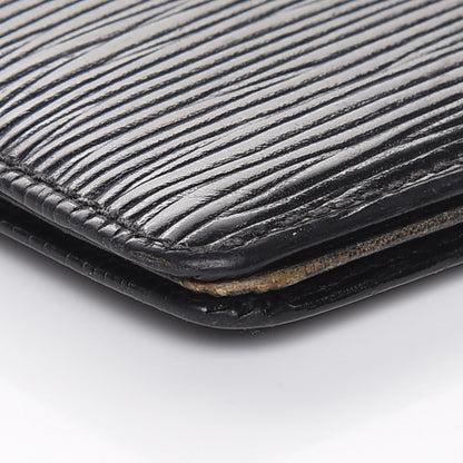 Louis Vuitton Epi Checkbook Card Holder Black 8 of 9