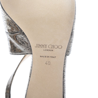 Jimmy Choo Metallic Emily 85 Sandals 40 Gray 7 of 10