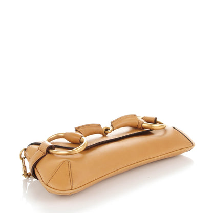 Gucci Calfskin Horsebit Chain Clutch Tan 4 of 8