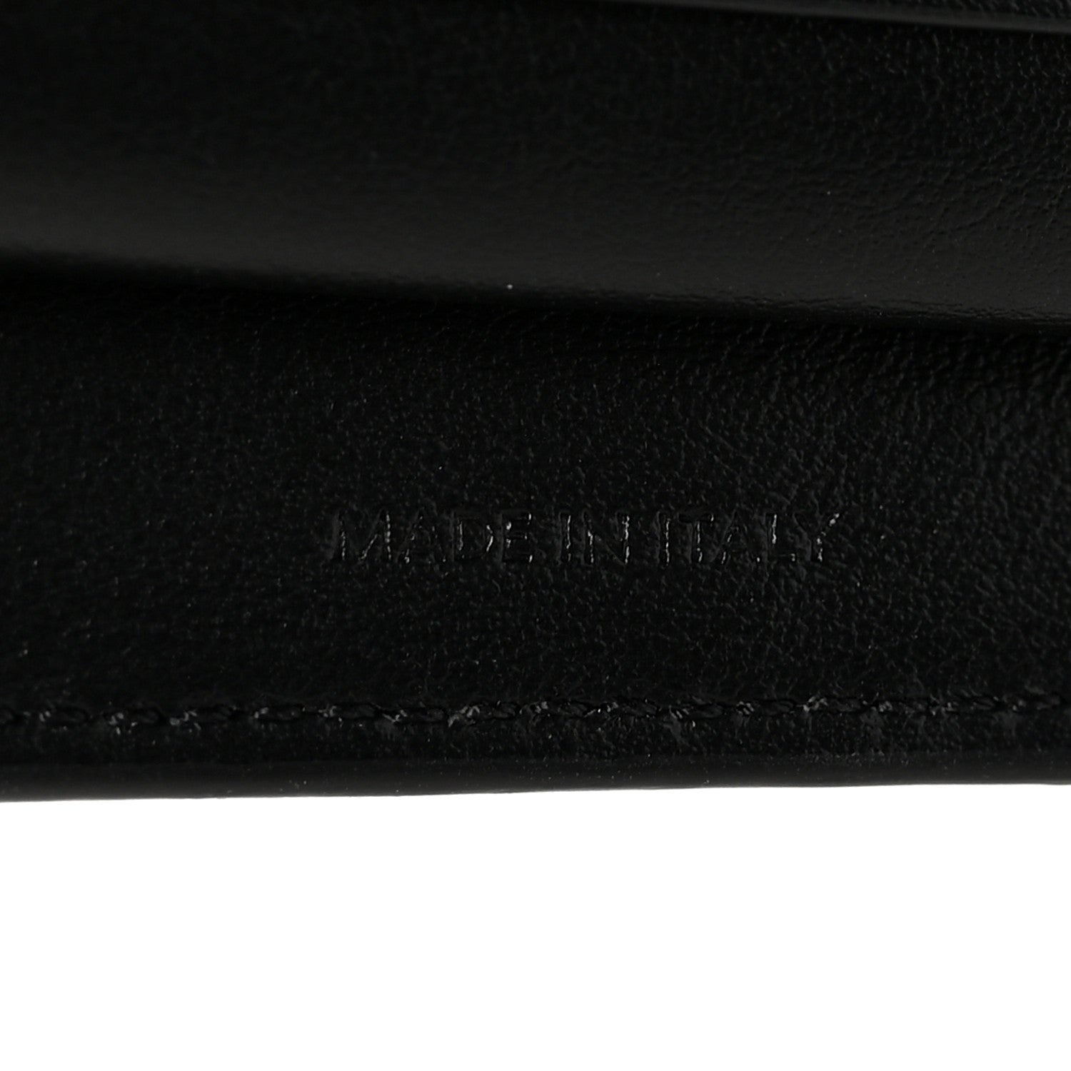 Celine Grained Calfskin Small Tri-Fold Wallet Black 7 of 8