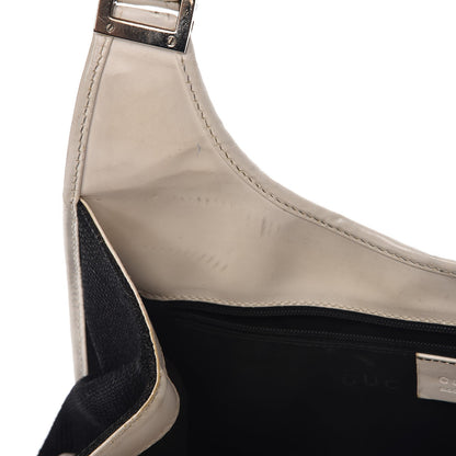 Gucci Canvas Bardot Shoulder Bag White Black 19 of 26