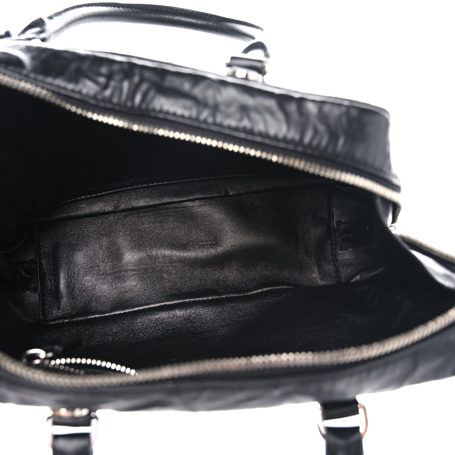 Prada Nappa Antique Medium Re-Edition 2001 Two Handle Bag Black 5 of 10