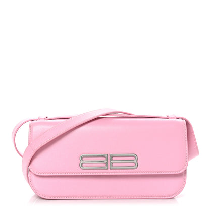 Balenciaga Calfskin Stripe Embossed Medium Gossip Bag Candy Pink 1 of 13