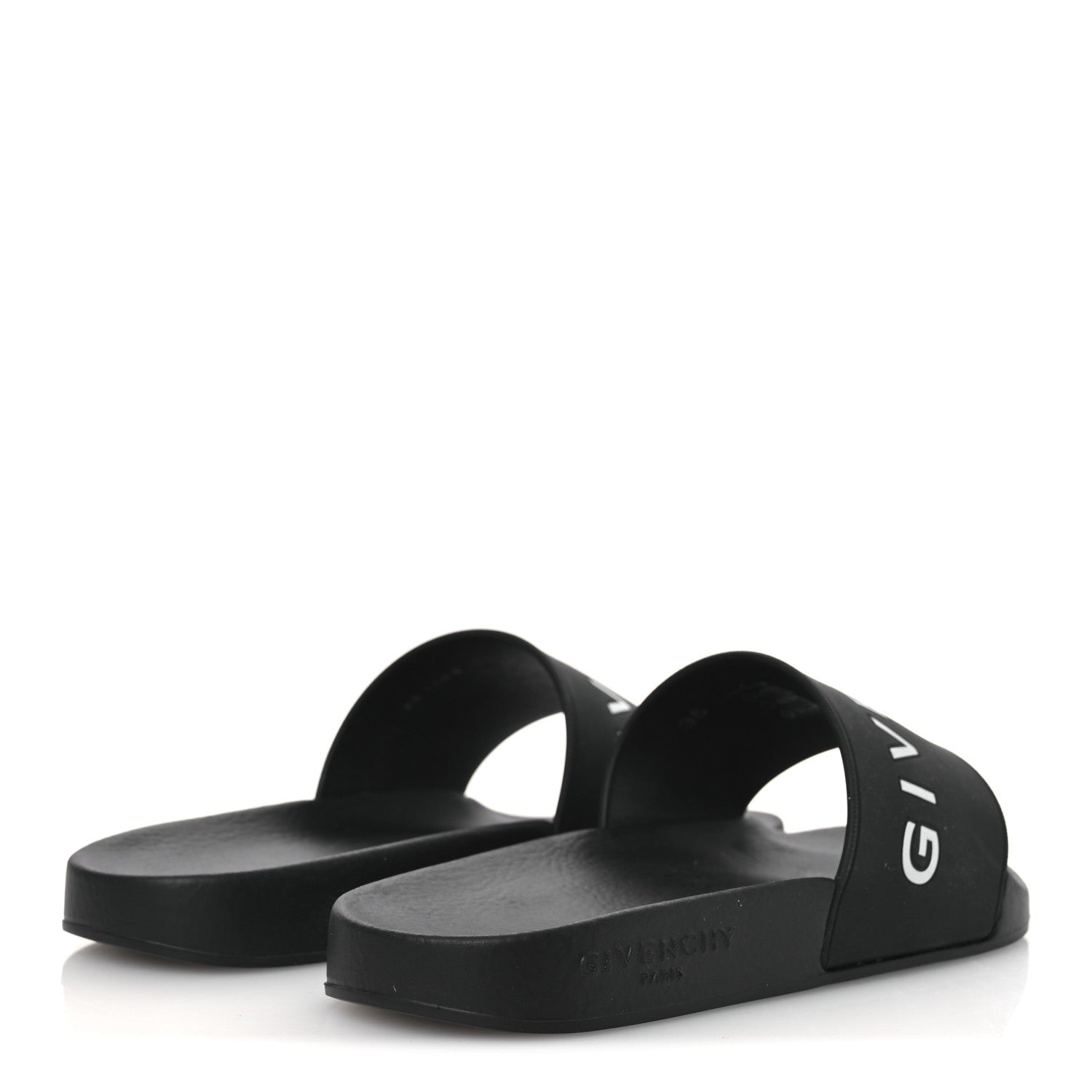 Givenchy Rubber Logo Pool Slide Sandals 35 Black 5 of 11