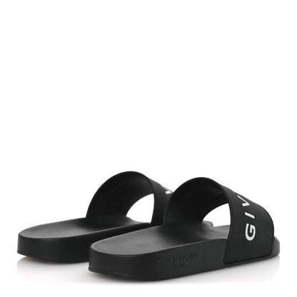Givenchy Rubber Logo Pool Slide Sandals 35 Black 5 of 11