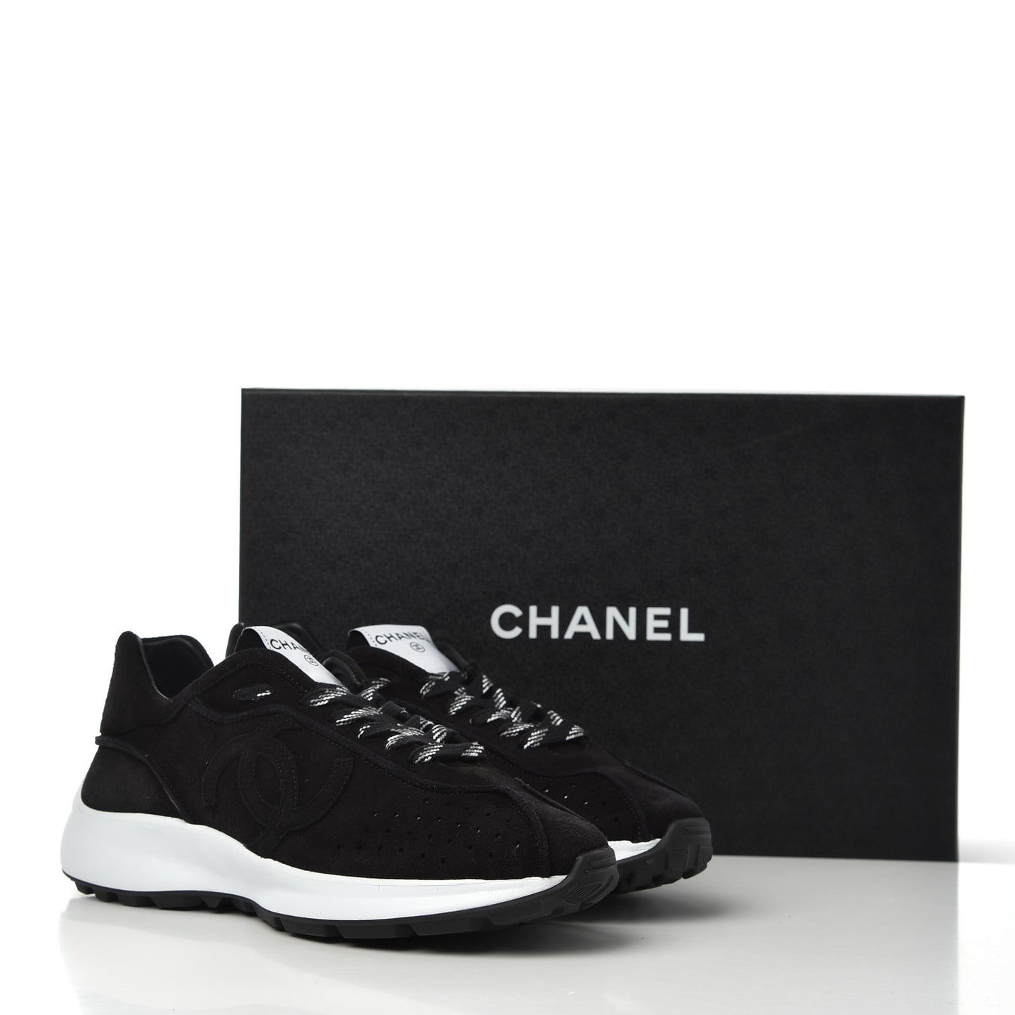 Suede Goatskin CC Sneakers 39.5 Black