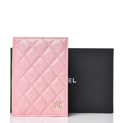 Chanel Iridescent Caviar Quilted Passport Holder Pink 8 of 8