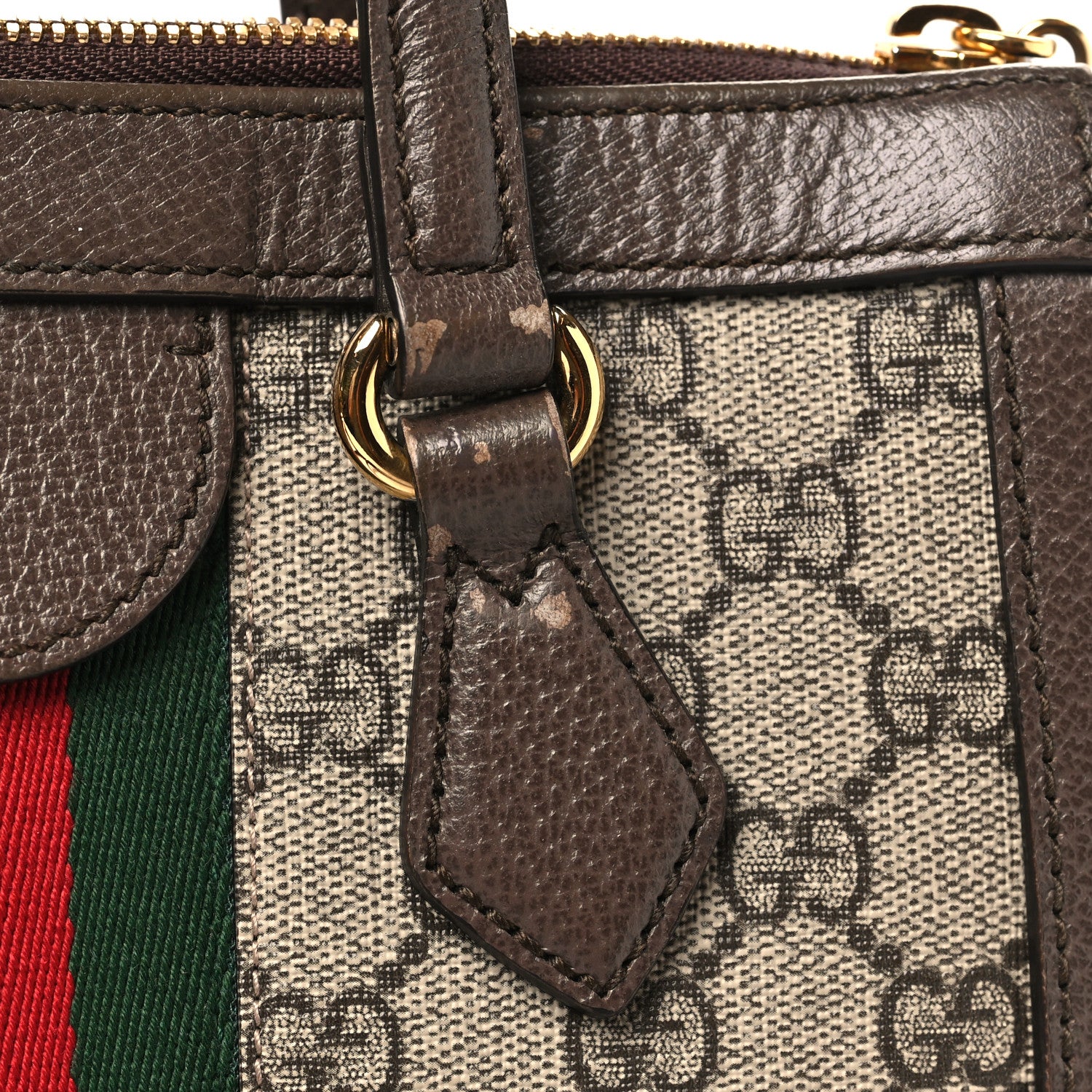 Gucci GG Supreme Monogram Small Ophidia Tote Bag Brown 12 of 13