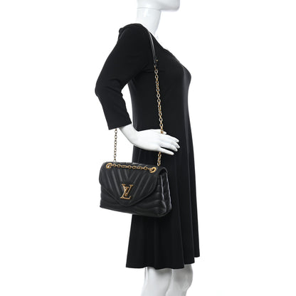 Louis Vuitton Calfskin LV New Wave Chain Bag Black 2 of 12