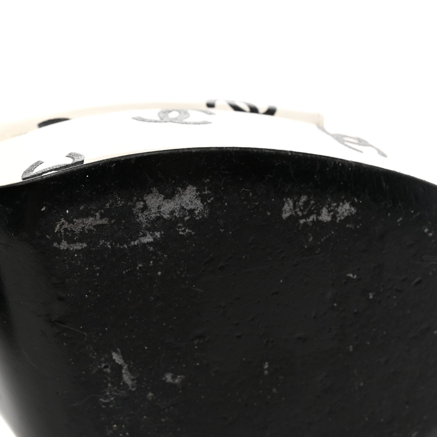 Printed Lambskin Coco Beach Platform Sandals 37 White Black