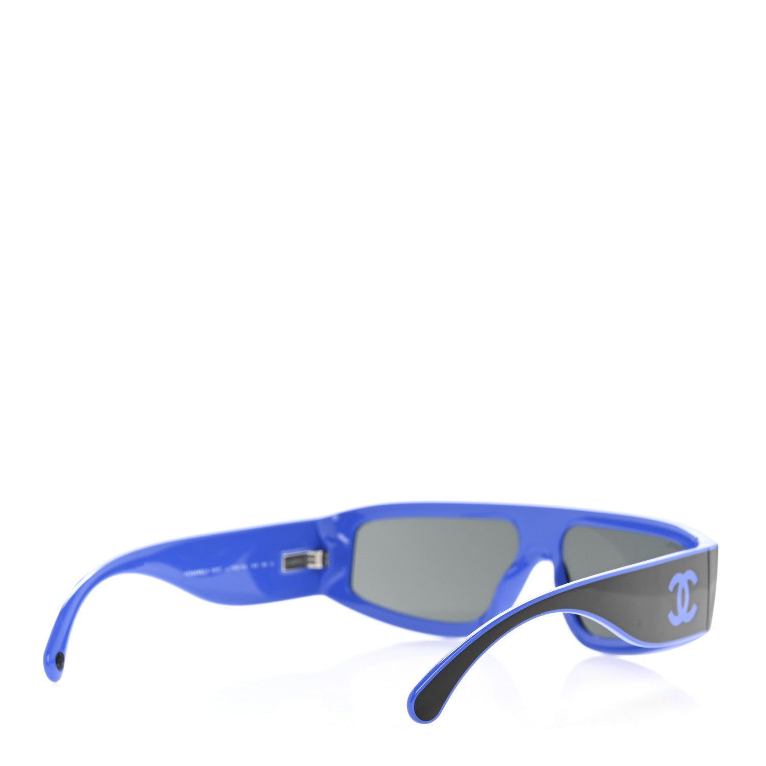Chanel Acetate Cat Eye Sunglasses 6057 Black Blue 4 of 8