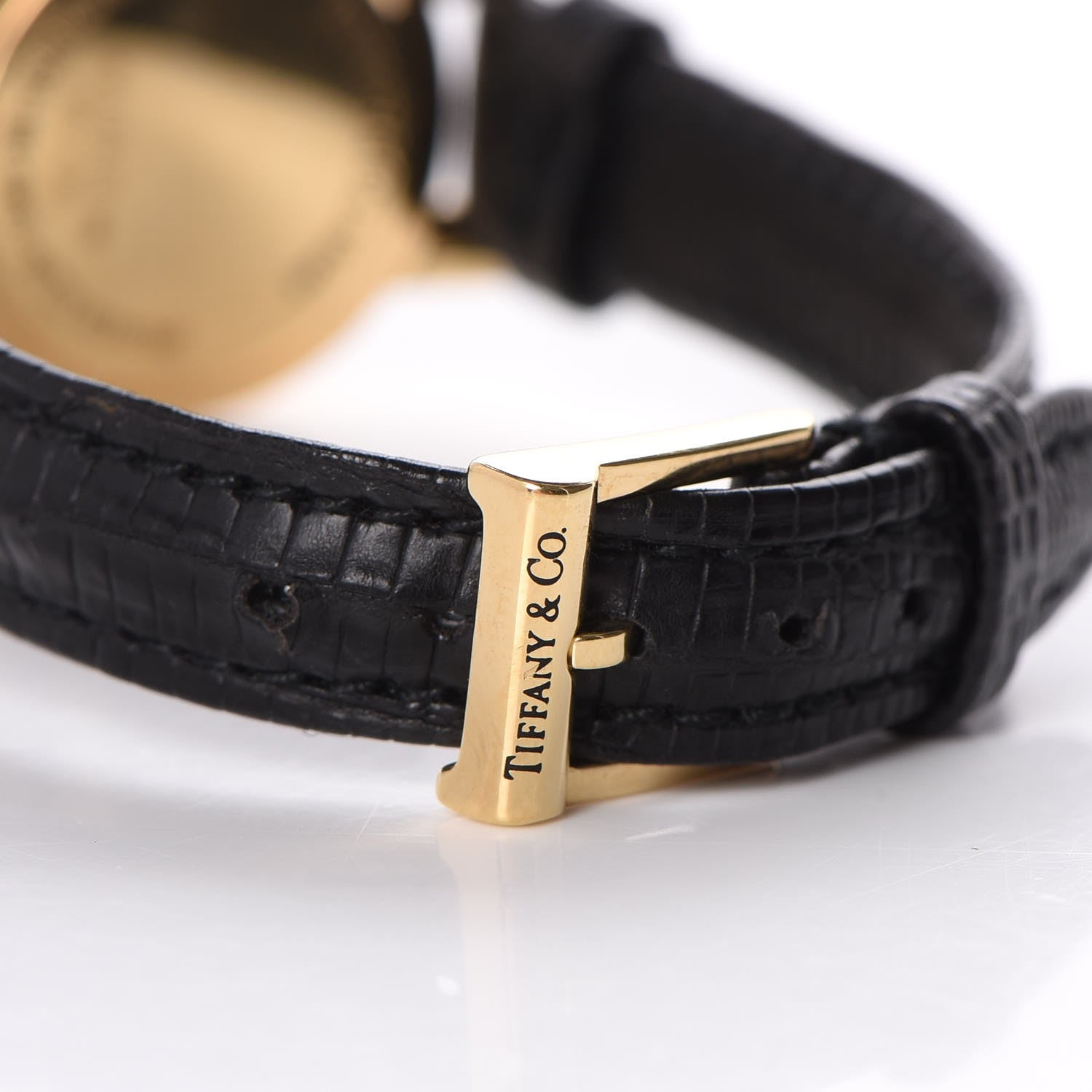 Tiffany 18K Yellow Gold Lizard 24mm Atlas Quartz Watch Gold 5 of 8