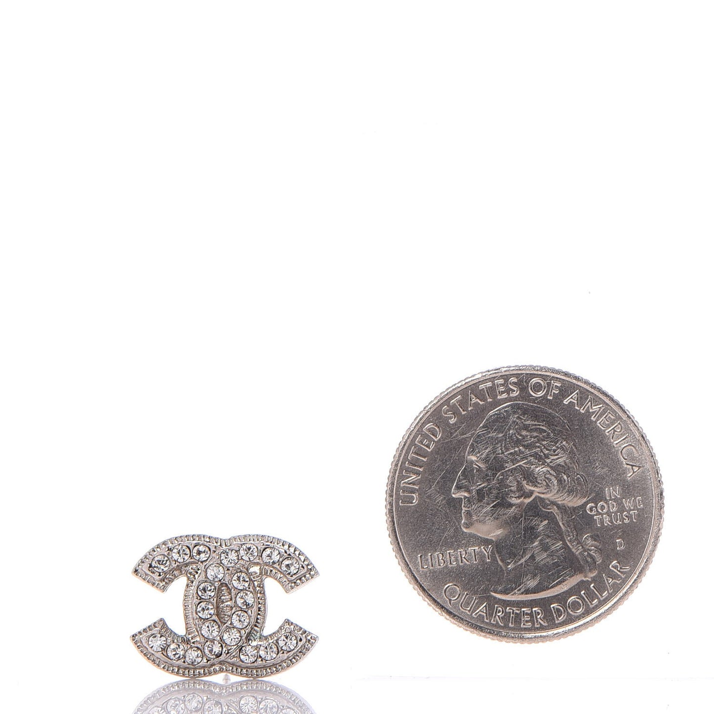Crystal CC Earrings Silver