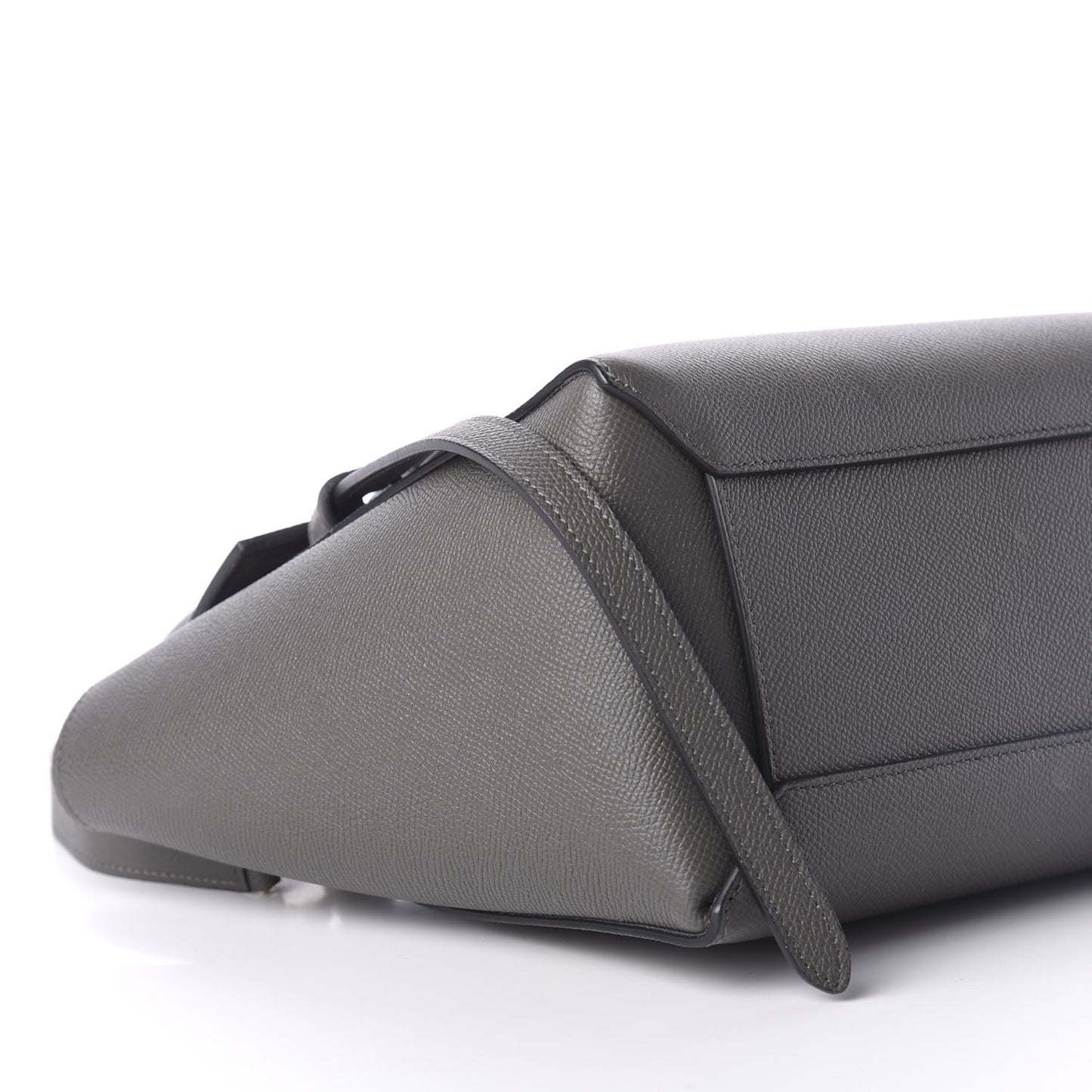 Grained Calfskin Nano Belt Bag Grey