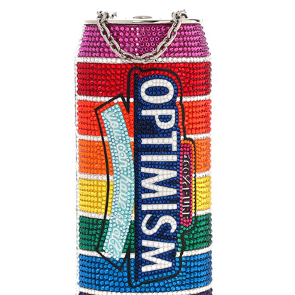 Judith Leiber Crystal Optimism Can Minaudiere Clutch Silver Multicolor 8 of 13