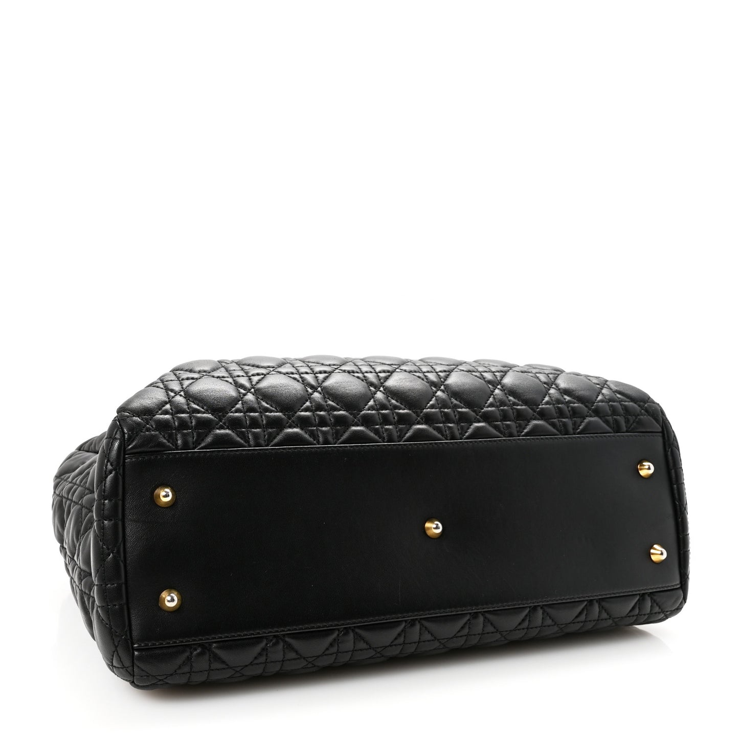 Lambskin Cannage Medium Dior Soft Shopping Tote Black